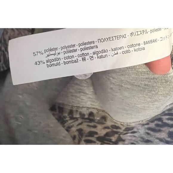 Zara Gray Short Sleeve Animal Print Drop Waist‎ Shift Dress Size Small - Picture 6 of 6